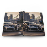 Hardcover Journal Matte, Black Bugatti designed Notebook, story teller note taking journal, college student notebook, Classy unique workbook