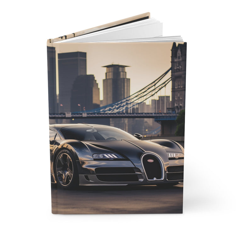 Hardcover Journal Matte, Black Bugatti designed Notebook, story teller note taking journal, college student notebook, Classy unique workbook