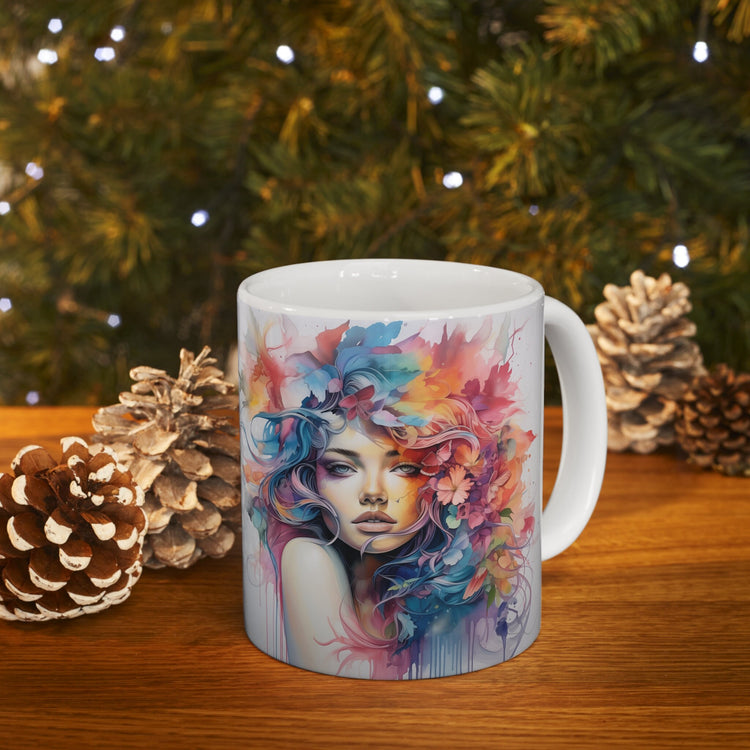 Ceramic Mug 11oz, Art Deco Mug, Artistic designed coffee mug, Modern Kitchen Art, office coffee mug, Bday sale item, art teacher gift