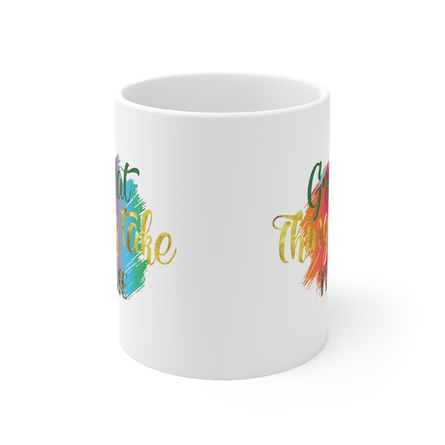 Ceramic Mug 11oz, Inspirational message Mug, Positive sublimation gift, Trendy Coffee Mug, Positive Kitchenware, College Student gift