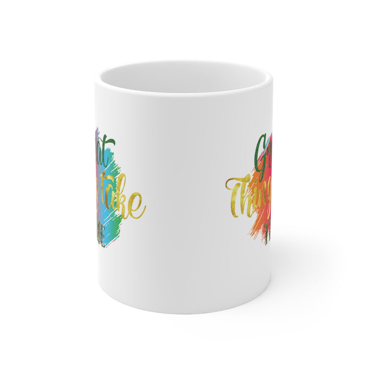 Ceramic Mug 11oz, Inspirational message Mug, Positive sublimation gift, Trendy Coffee Mug, Positive Kitchenware, College Student gift