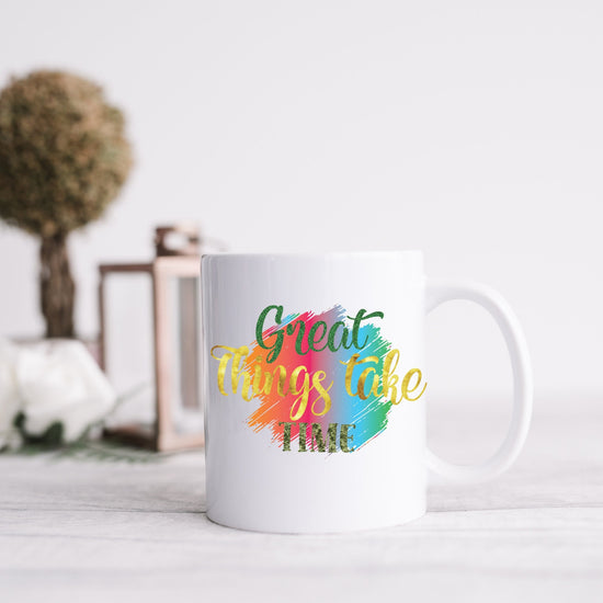 Ceramic Mug 11oz, Inspirational message Mug, Positive sublimation gift, Trendy Coffee Mug, Positive Kitchenware, College Student gift