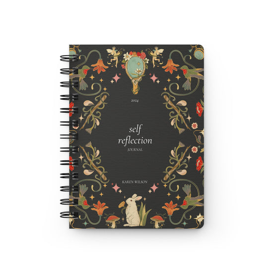 Spiral Bound Journal, Personalized Self Reflection Journal, Postive Affirmation NoteBook, Daily Agenda Journal, Self Awareness Book