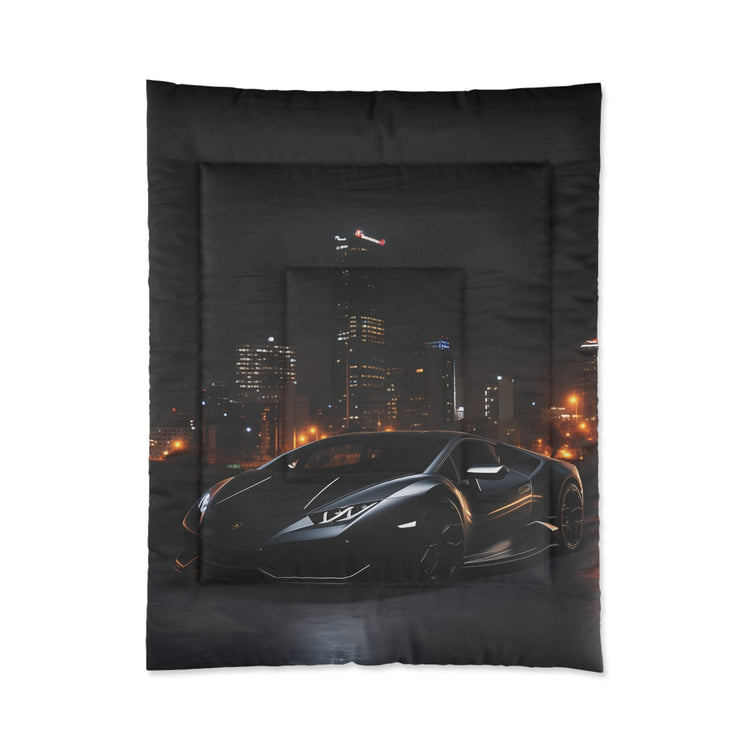 Comforter, Black Lamborghini Comforter, Stylish Bed Spread, Teen Room Decor, Quilted Coverlet, Large Fluffy Bed Blanket