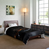 Comforter, Black Lamborghini Comforter, Stylish Bed Spread, Teen Room Decor, Quilted Coverlet, Large Fluffy Bed Blanket