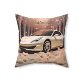 Spun Polyester Square Pillow, Personalized Ferrari Pillow, Stylish couch pillow, designer bed pillow, pretty bedroom decor