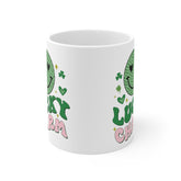 Ceramic Mug 11oz, Lucky charm mug, St. Pattys Day coffee cup, Cute Green Holiday Mug, Special Someone gift, Adorable Novelty tea cup