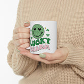 Ceramic Mug 11oz, Lucky charm mug, St. Pattys Day coffee cup, Cute Green Holiday Mug, Special Someone gift, Adorable Novelty tea cup