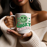 Ceramic Mug 11oz, Lucky charm mug, St. Pattys Day coffee cup, Cute Green Holiday Mug, Special Someone gift, Adorable Novelty tea cup