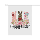 Garden & House Banner, Leopard Print Easter Bunny, Happy Easter Garden Banner, Outside Home Decor, Festive outdoor spring Flag