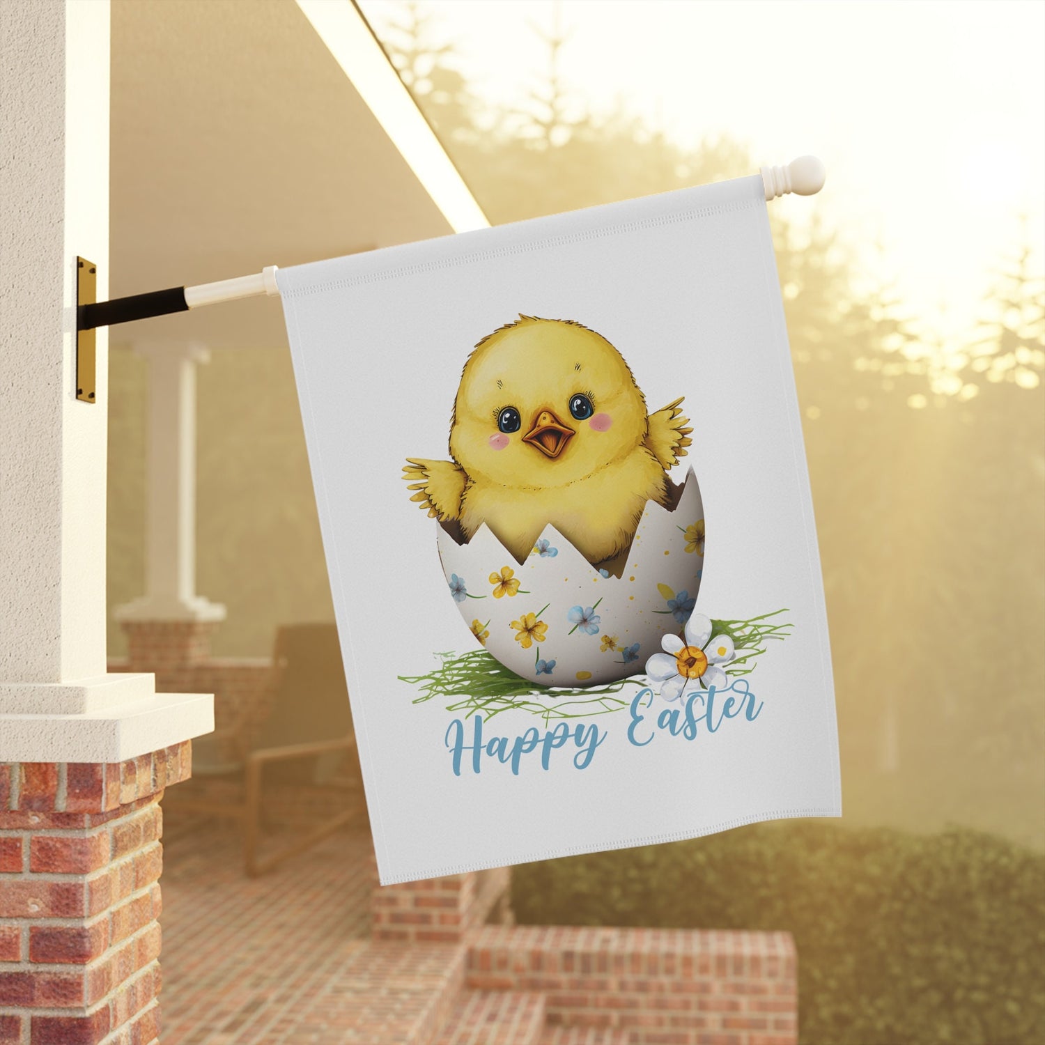 Garden & House Banner, Happy Easter Flag, Outdoor Home Decor, Festive Garden Ornament, Springtime decorations, Easter Banner