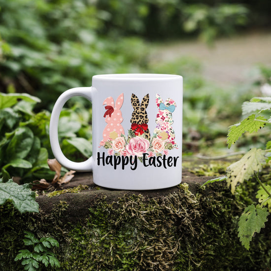 Ceramic Mug, 11oz, Easter Coffee Mug, Festive Bunny Mug, Hot Beverage cup, Spring time gift idea, Grandma hot tea mug