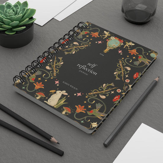 Spiral Bound Journal, Personalized Self Reflection Journal, Postive Affirmation NoteBook, Daily Agenda Journal, Self Awareness Book