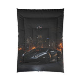 Comforter, Black Lamborghini Comforter, Stylish Bed Spread, Teen Room Decor, Quilted Coverlet, Large Fluffy Bed Blanket