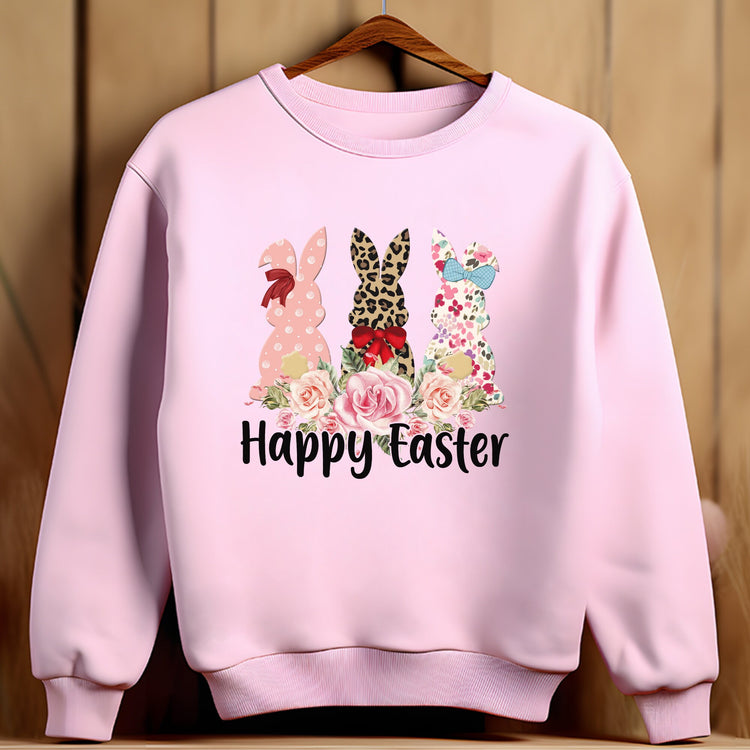 Unisex Heavy Blend™ Crewneck Sweatshirt, Happy easter Sweatshirt, cozy stylish sweater, Holiday Bunny fun, Casual Festive Wear