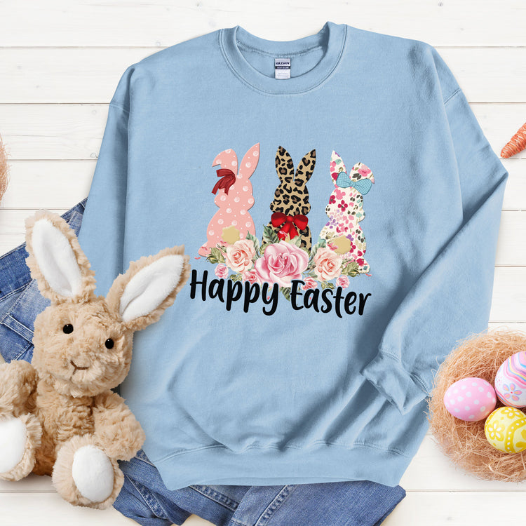 Unisex Heavy Blend™ Crewneck Sweatshirt, Happy easter Sweatshirt, cozy stylish sweater, Holiday Bunny fun, Casual Festive Wear