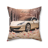 Spun Polyester Square Pillow, Personalized Ferrari Pillow, Stylish couch pillow, designer bed pillow, pretty bedroom decor
