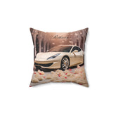 Spun Polyester Square Pillow, Personalized Ferrari Pillow, Stylish couch pillow, designer bed pillow, pretty bedroom decor
