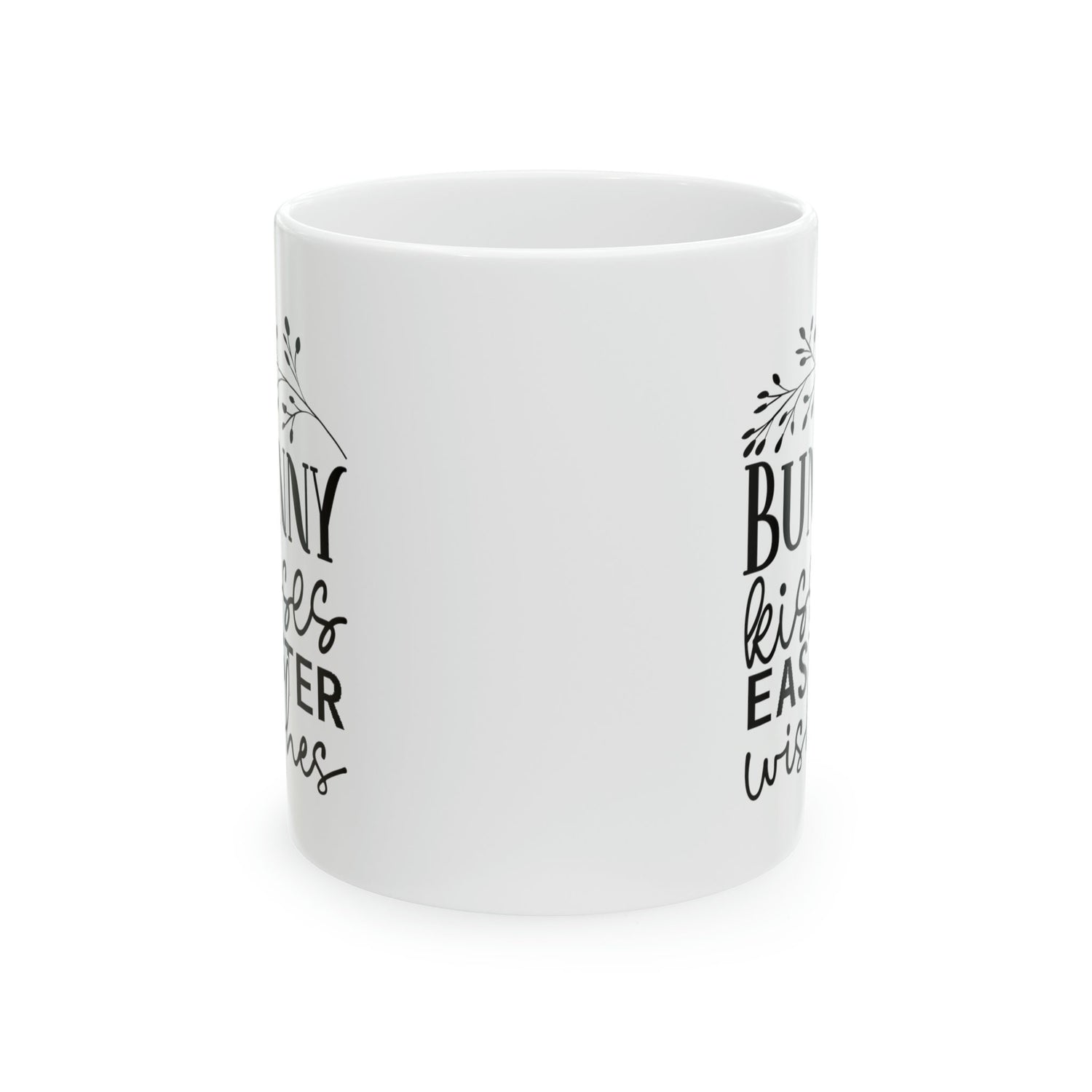 Ceramic Mug, 11oz, Easter Bunny Minimilist coffee mug, Springtime Festive Mug, simple sweet tea cup, great home decor