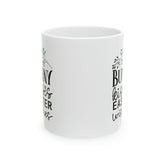 Ceramic Mug, 11oz, Easter Bunny Minimilist coffee mug, Springtime Festive Mug, simple sweet tea cup, great home decor