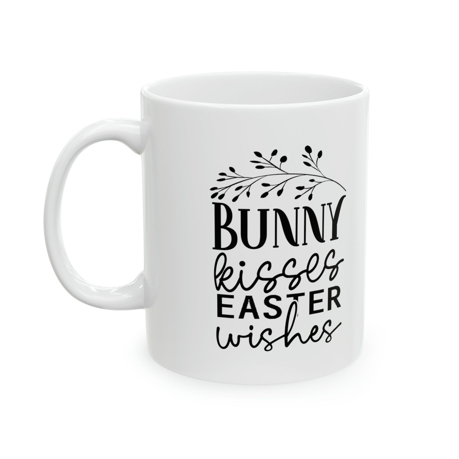 Ceramic Mug, 11oz, Easter Bunny Minimilist coffee mug, Springtime Festive Mug, simple sweet tea cup, great home decor