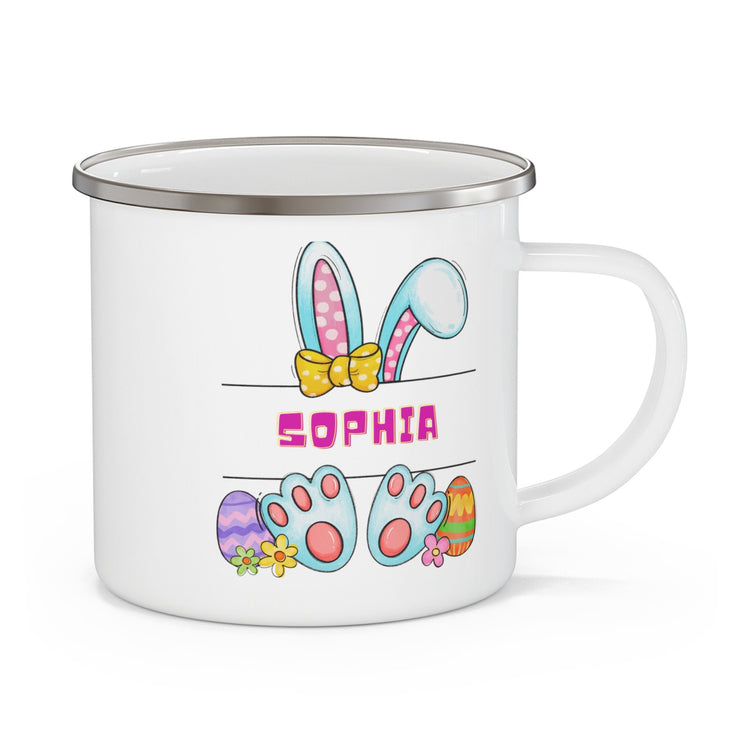 Enamel Camping Mug (B), Personalized Colorful Easter Mug, Child Juice Cup, adorable kids mug, Springtime Juice Mug