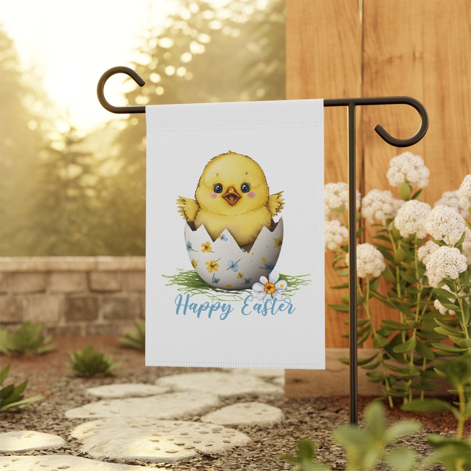 Garden & House Banner, Happy Easter Flag, Outdoor Home Decor, Festive Garden Ornament, Springtime decorations, Easter Banner