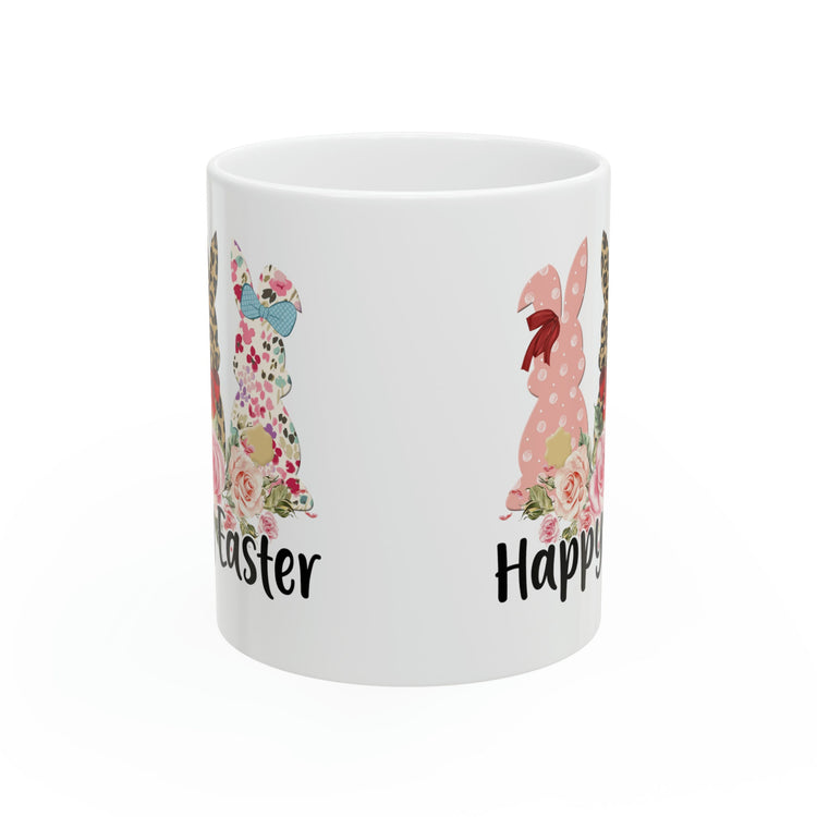 Ceramic Mug, 11oz, Easter Coffee Mug, Festive Bunny Mug, Hot Beverage cup, Spring time gift idea, Grandma hot tea mug