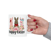 Ceramic Mug, 11oz, Easter Coffee Mug, Festive Bunny Mug, Hot Beverage cup, Spring time gift idea, Grandma hot tea mug