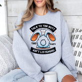 Easter Spring Funny Unisex Sweatshirt, Sarcastic Silly Bunny Casual Light Cozy Everyday Wear Holiday Sweater
