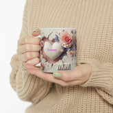 Ceramic Mug, 11oz, Personalized 3D Mom Mug, Pretty Pink Carnation Coffee Mug, Special Mothers Day Mug, Thoughtful Mom Gift