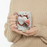 Ceramic Mug, 11oz, beautiful 3D Mothers Day Mug, Carnation pink coffee mug, Stylish Modern mug for Mom, great Mother&