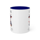 Colorful Mugs, 11oz, Funny sarcastic saying humorous cow print portrait kitchen decor coffee hot tea cup silly gift