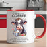 Colorful Mugs, 11oz, Funny sarcastic saying humorous cow print portrait kitchen decor coffee hot tea cup silly gift