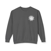 Unisex Lightweight Crewneck Sweatshirt, Sun Moon Tarot soft cozy casual everyday jeans celestial psychic realm inspired jean sweatshirt