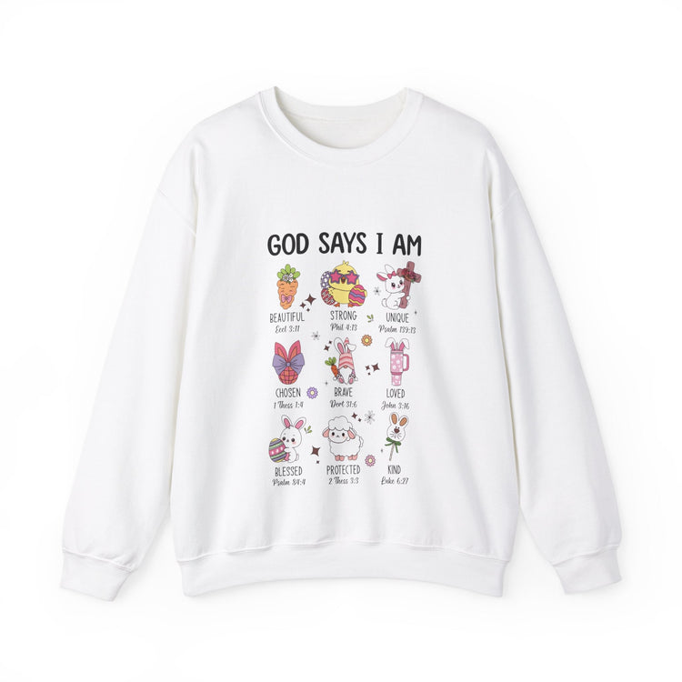 Easter Spring Sweatshirt – Christian Faith Apparel with Bible Verses, Unisex Clothing Wear