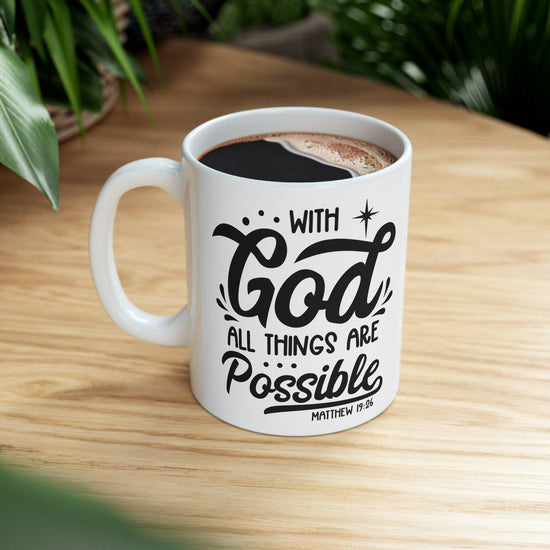 Ceramic Mug, 11oz, Christian faith everyday positive Bible verse coffee tea mug great  Teacher student pastor gift
