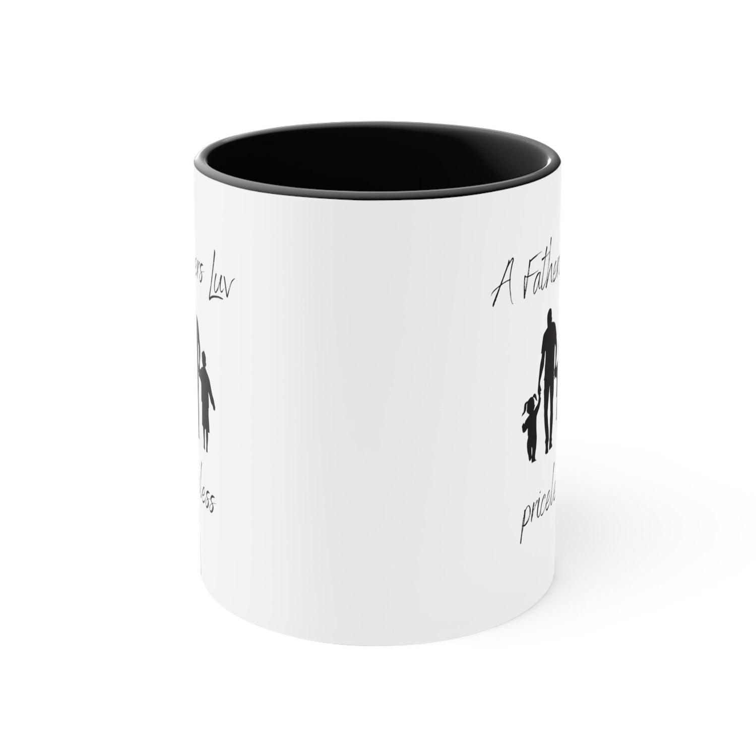 Fathers Day Mug, Priceless father multicolor everyday special dad day sentimental message coffee tea hot chocolate beverage mug