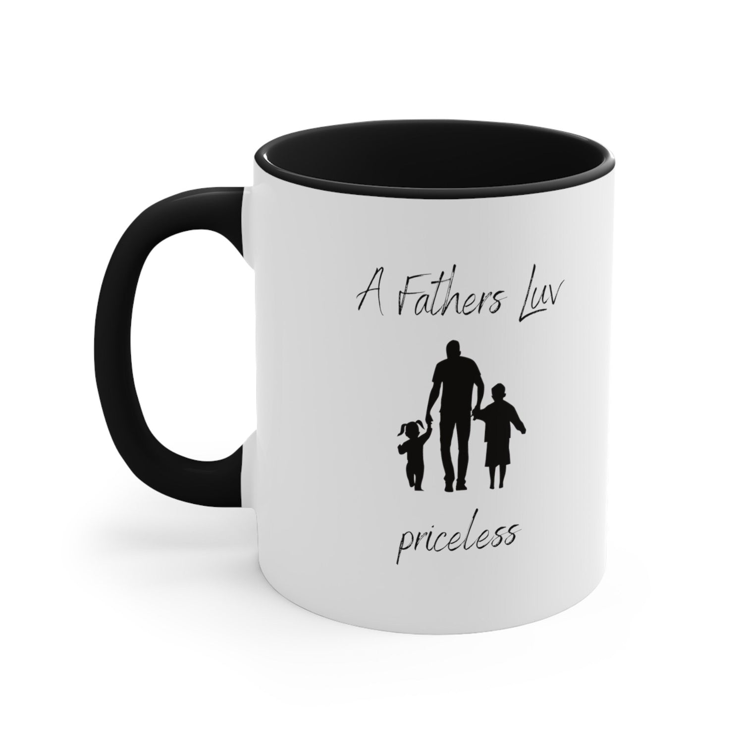 Fathers Day Mug, Priceless father multicolor everyday special dad day sentimental message coffee tea hot chocolate beverage mug