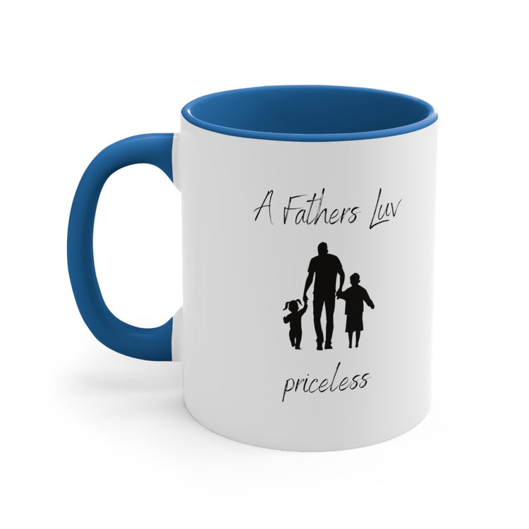 Fathers Day Mug, Priceless father multicolor everyday special dad day sentimental message coffee tea hot chocolate beverage mug
