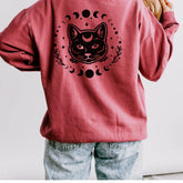 Celestial Lightweight Crewneck Sweatshirt, Mystical Art Long Sleeve Shirt, Psychic Realm Sweatshirt, Women&