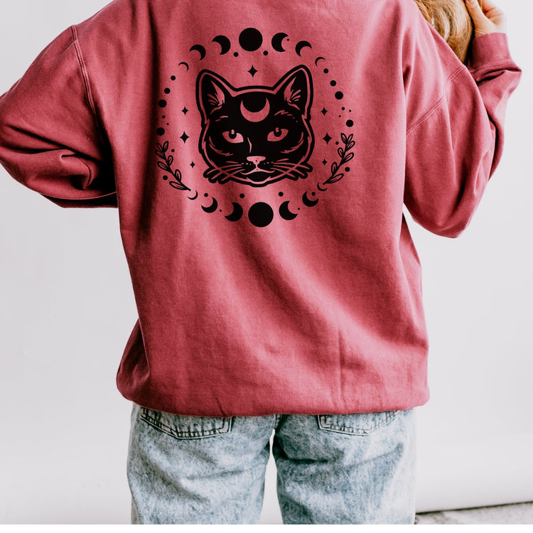 Celestial Lightweight Crewneck Sweatshirt, Mystical Art Long Sleeve Shirt, Psychic Realm Sweatshirt, Women&