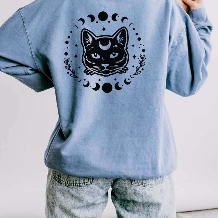 Celestial Lightweight Crewneck Sweatshirt, Mystical Art Long Sleeve Shirt, Psychic Realm Sweatshirt, Women&