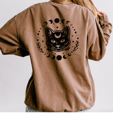 Celestial Lightweight Crewneck Sweatshirt, Mystical Art Long Sleeve Shirt, Psychic Realm Sweatshirt, Women&