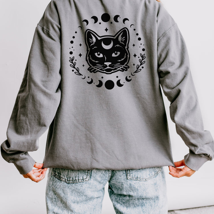 Celestial Lightweight Crewneck Sweatshirt, Mystical Art Long Sleeve Shirt, Psychic Realm Sweatshirt, Women&