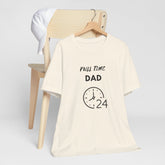 Full time Dad Jersey Short Sleeve Fathers Day Christmas holiday gift hard working thoughtful great papa shirt