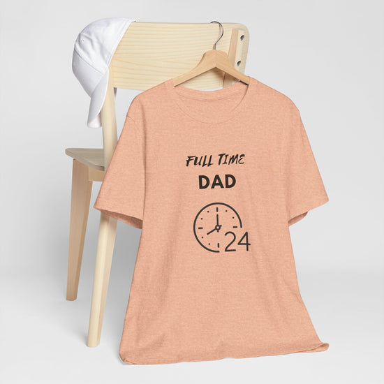 Full time Dad Jersey Short Sleeve Fathers Day Christmas holiday gift hard working thoughtful great papa shirt