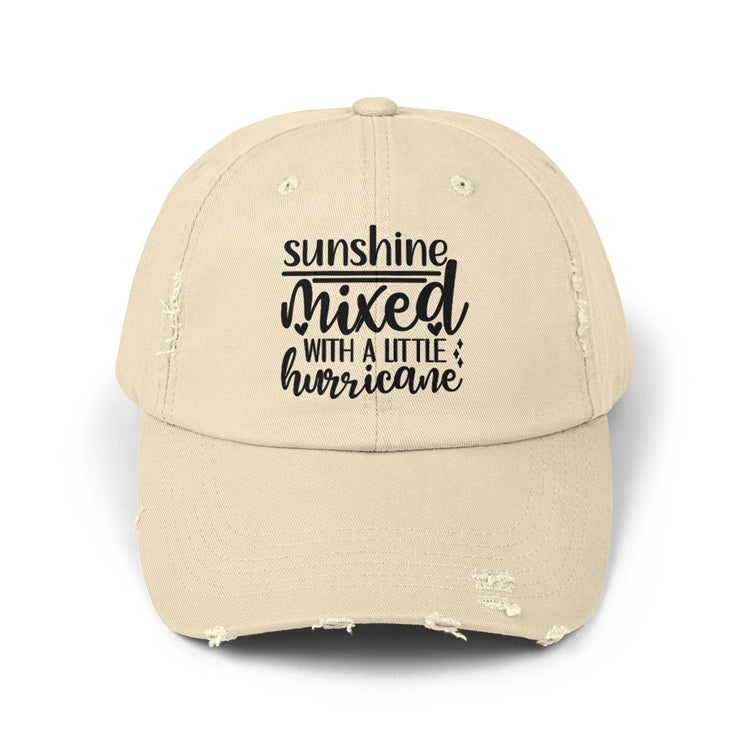 Unisex Distressed Cap, Full of Sarcasm fun baseball head cap, Humorous Casual everyday clothing wear, Travel hat