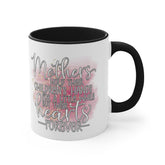 Accent Coffee Mug, 11oz, Heartfelt Mother loving messge two tone coffee tea handle pretty mom beverage drinking cup mug