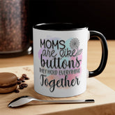 Accent Coffee Mug, 11oz, Mom beautiful sayings 2 tone daily office home novelty decor beverage cup great for Mothers Day or anytime gift